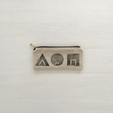 Math Print Pencil & Spectacles Case