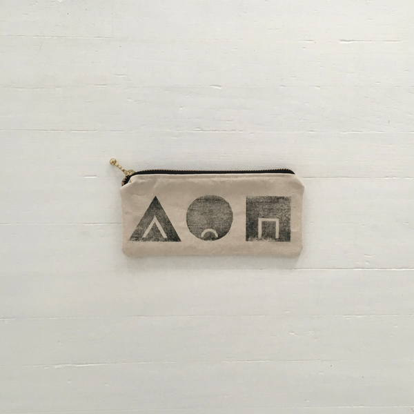 Math Print Pencil & Spectacles Case